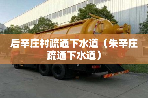 后辛庄村疏通下水道（朱辛庄疏通下水道）
