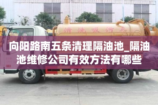 向阳路南五条清理隔油池_隔油池维修公司有效方法有哪些