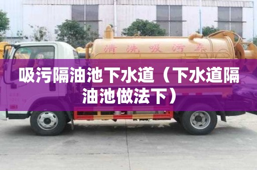 吸污隔油池下水道（下水道隔油池做法下）