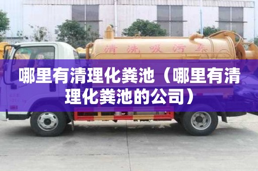 哪里有清理化粪池（哪里有清理化粪池的公司）