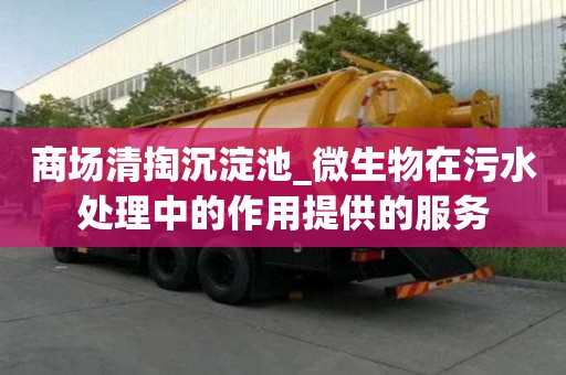 商场清掏沉淀池_微生物在污水处理中的作用提供的服务