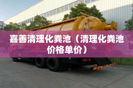 嘉善清理化粪池（清理化粪池价格单价）