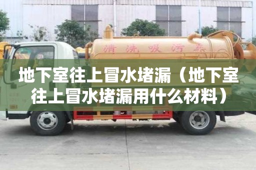 地下室往上冒水堵漏（地下室往上冒水堵漏用什么材料）