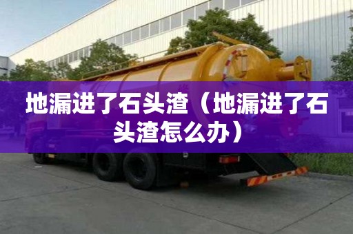 地漏进了石头渣（地漏进了石头渣怎么办）