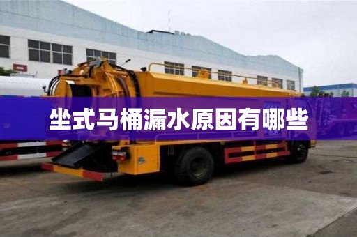 坐式马桶漏水原因有哪些
