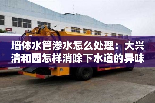 墙体水管渗水怎么处理：大兴清和园怎样消除下水道的异味