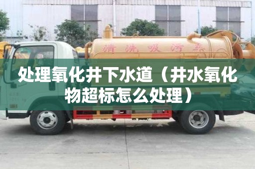 处理氧化井下水道（井水氧化物超标怎么处理）
