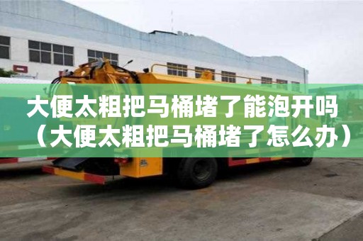 大便太粗把马桶堵了能泡开吗（大便太粗把马桶堵了怎么办）