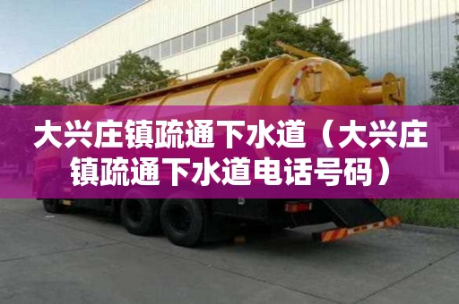 大兴庄镇疏通下水道（大兴庄镇疏通下水道电话号码）