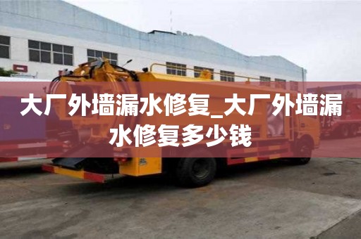 大厂外墙漏水修复_大厂外墙漏水修复多少钱