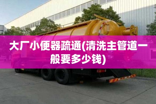 大厂小便器疏通(清洗主管道一般要多少钱)