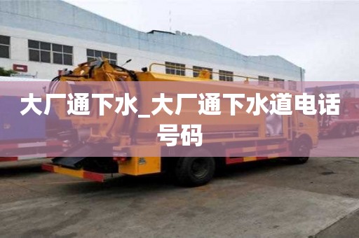 大厂通下水_大厂通下水道电话号码 大厂通下水_大厂通下水道电话号码