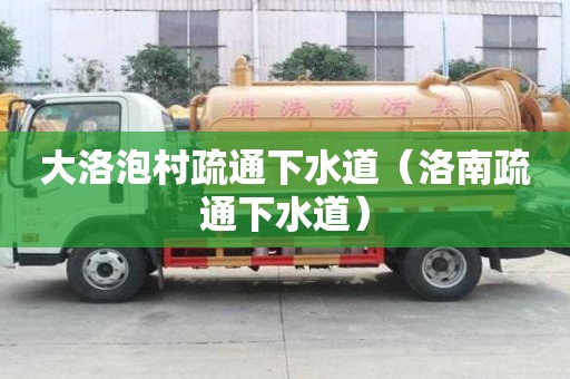 大洛泡村疏通下水道（洛南疏通下水道）