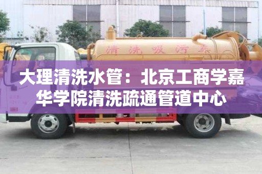 大理清洗水管：北京工商学嘉华学院清洗疏通管道中心