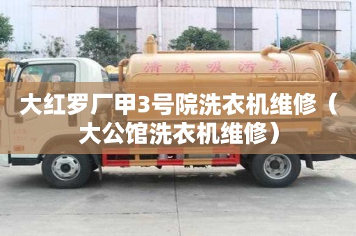 大红罗厂甲3号院洗衣机维修（大公馆洗衣机维修）