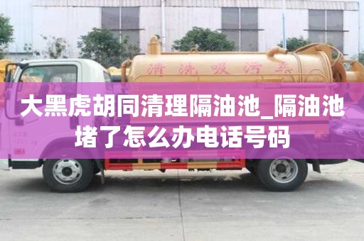 大黑虎胡同清理隔油池_隔油池堵了怎么办电话号码