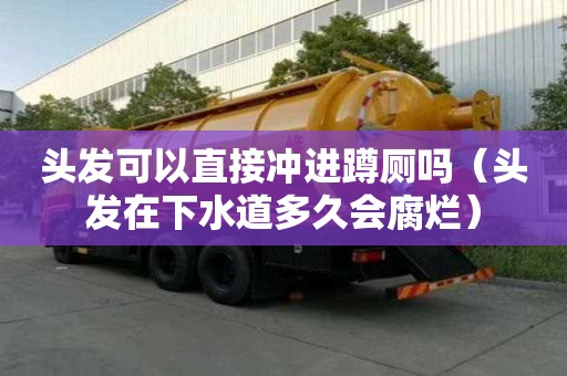 头发可以直接冲进蹲厕吗（头发在下水道多久会腐烂）
