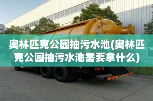 奥林匹克公园抽污水池(奥林匹克公园抽污水池需要拿什么)