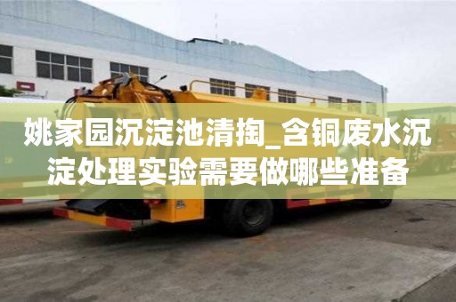姚家园沉淀池清掏_含铜废水沉淀处理实验需要做哪些准备