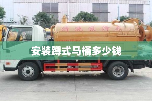 安装蹲式马桶多少钱