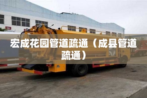 宏成花园管道疏通（成县管道疏通）