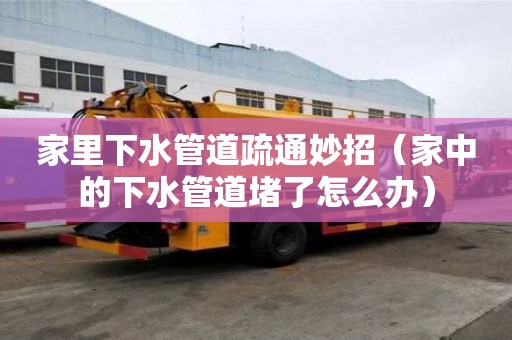 家里下水管道疏通妙招（家中的下水管道堵了怎么办）