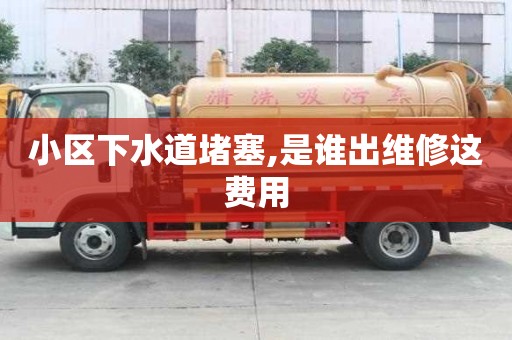 小区下水道堵塞,是谁出维修这费用