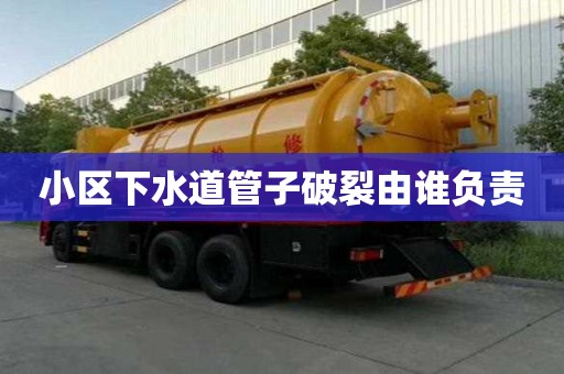 小区下水道管子破裂由谁负责