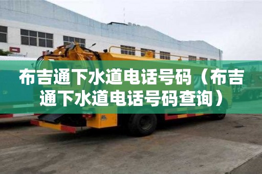 布吉通下水道电话号码（布吉通下水道电话号码查询）