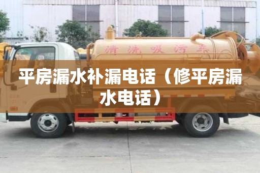 平房漏水补漏电话（修平房漏水电话）