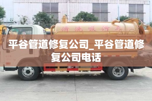 平谷管道修复公司_平谷管道修复公司电话
