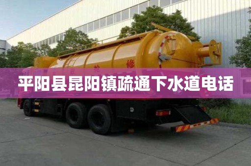 平阳县昆阳镇疏通下水道电话