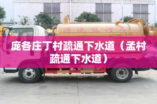 庞各庄丁村疏通下水道（孟村疏通下水道）