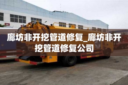 廊坊非开挖管道修复_廊坊非开挖管道修复公司