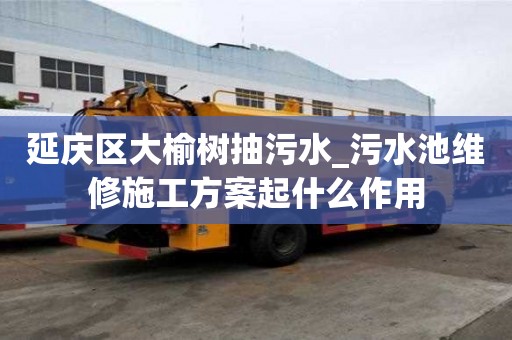 延庆区大榆树抽污水_污水池维修施工方案起什么作用