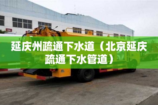 延庆州疏通下水道（北京延庆疏通下水管道）