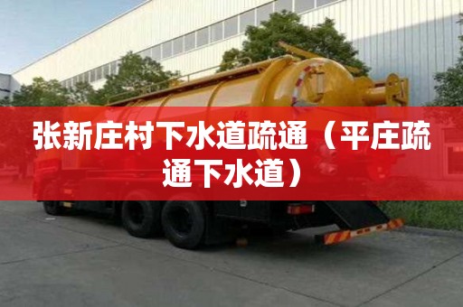 张新庄村下水道疏通（平庄疏通下水道）