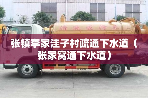 张镇李家洼子村疏通下水道（张家窝通下水道）