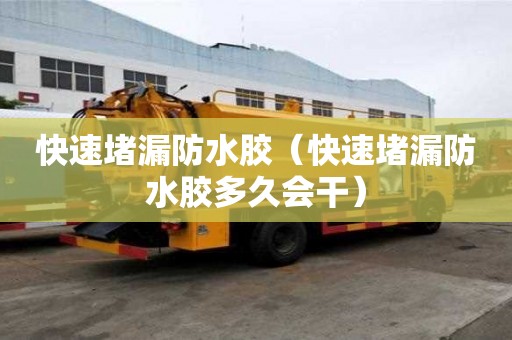 快速堵漏防水胶（快速堵漏防水胶多久会干）