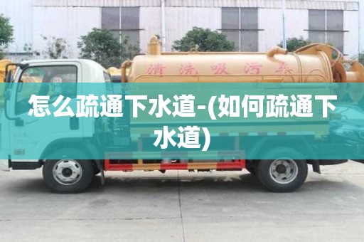 怎么疏通下水道-(如何疏通下水道)