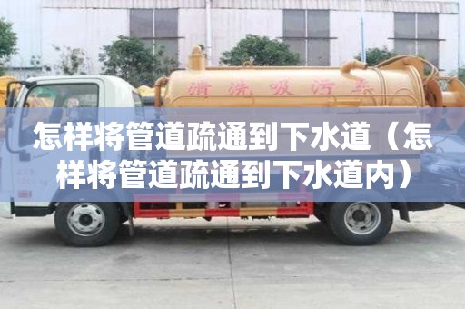 怎样将管道疏通到下水道（怎样将管道疏通到下水道内）