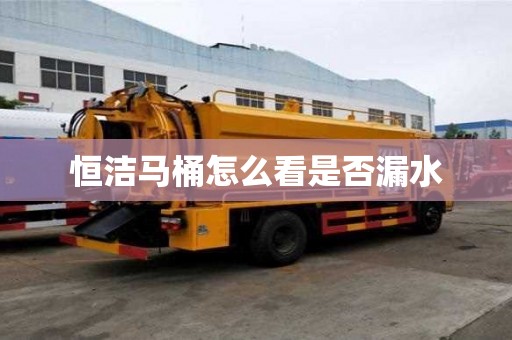 恒洁马桶怎么看是否漏水