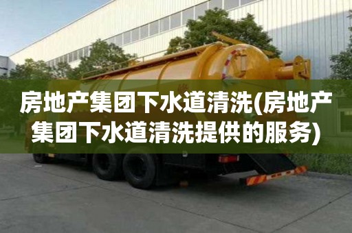 房地产集团下水道清洗(房地产集团下水道清洗提供的服务)