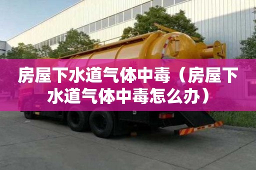房屋下水道气体中毒（房屋下水道气体中毒怎么办）