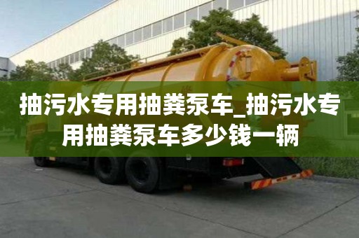 抽污水专用抽粪泵车_抽污水专用抽粪泵车多少钱一辆