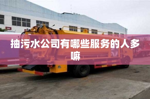 抽污水公司有哪些服务的人多嘛