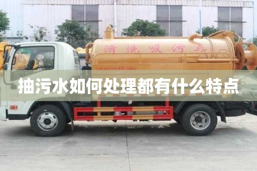 抽污水如何处理都有什么特点