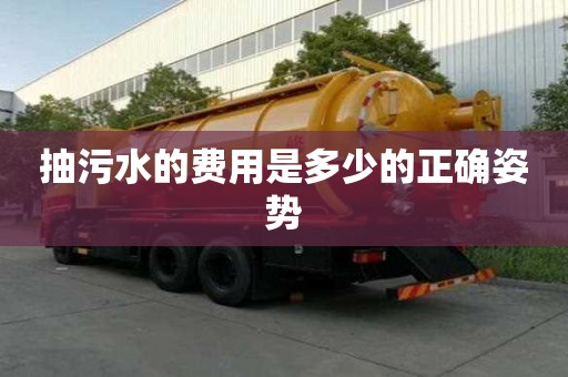 抽污水的费用是多少的正确姿势