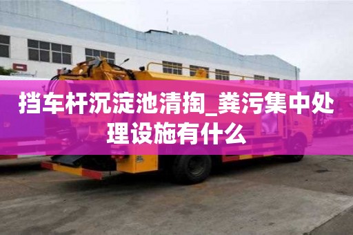 挡车杆沉淀池清掏_粪污集中处理设施有什么