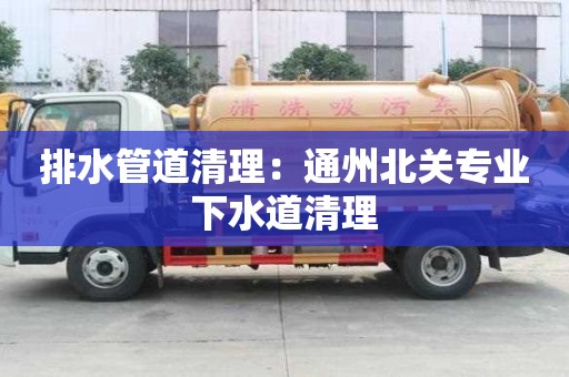 排水管道清理：通州北关专业下水道清理